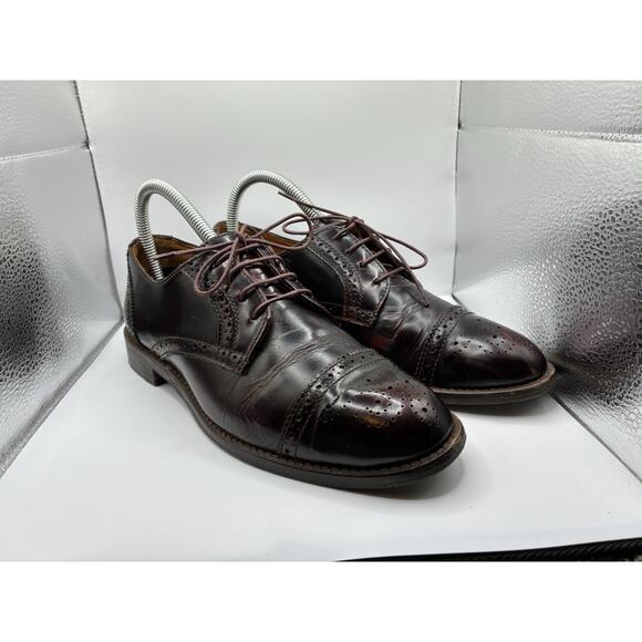 Madewell Mahogany Brown Leather Lace Up Oxfords Brogues Women’s Size 8 - Picture 2 of 9